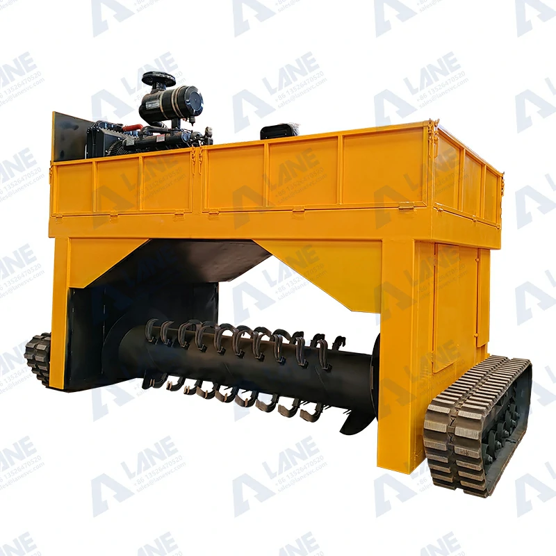 small crawler type compost turner